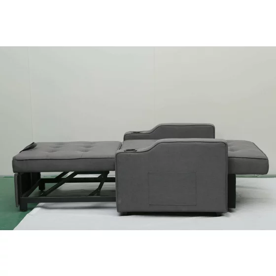 Fotoliu Extensibil Nixi, 96.5x84.5x81 h cm, Stofa, Gri picture - 5