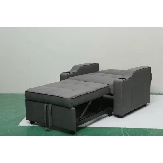 Fotoliu Extensibil Nixi, 96.5x84.5x81 h cm, Stofa, Gri picture - 6