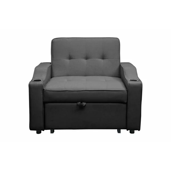 Fotoliu Extensibil Nixi, 96.5x84.5x81 h cm, Stofa, Gri picture - 8