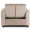 Fotoliu Extensibil Sanya, 99x92-186x84 h cm, Beige, Catifea Raiata picture - 6