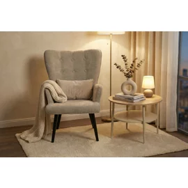 Fotoliu Minos, 67x74x97 h cm, Stofa Gri Deschis