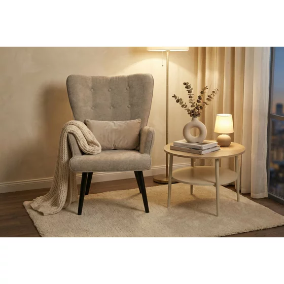 Fotoliu Minos, 67x74x97 h cm, Stofa Gri Deschis picture - 1