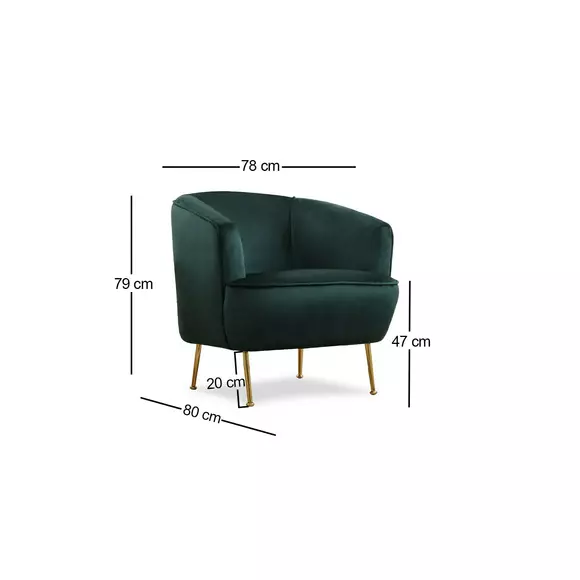 Fotoliu Piccoli, 78x80x79 cm, Verde picture - 4