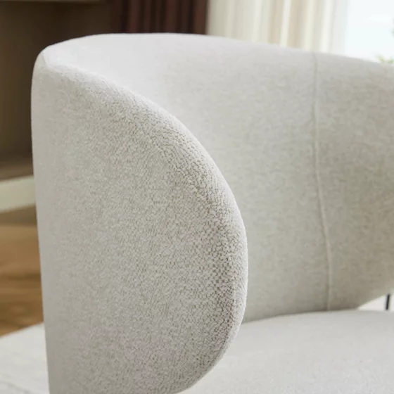 Fotoliu Rotativ Duarte, 73x76x76 h cm, Stofa, Beige Deschis picture - 10