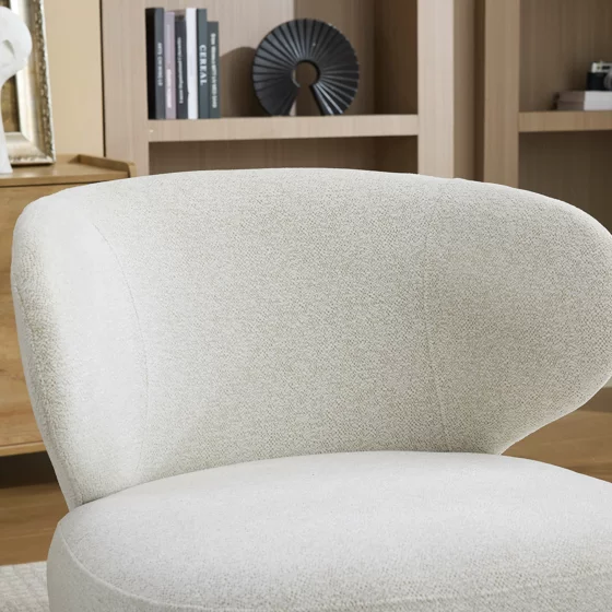 Fotoliu Rotativ Duarte, 73x76x76 h cm, Stofa, Beige Deschis picture - 11