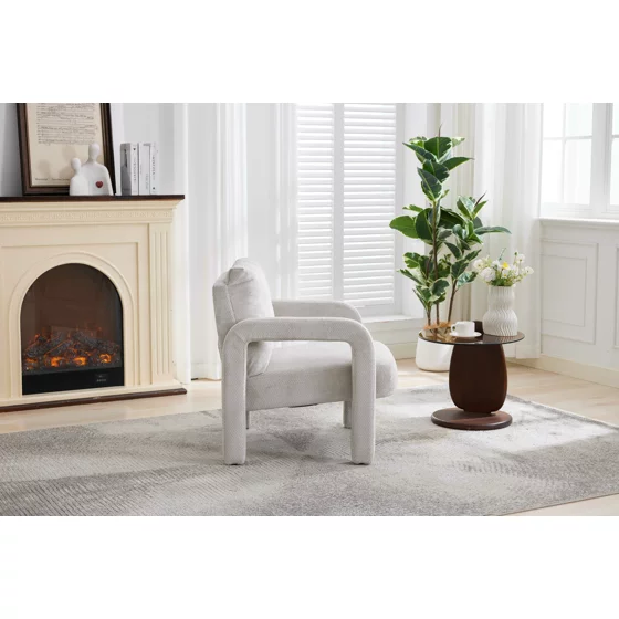 Fotoliu Sanibel, 70x70x91 h cm, Stofa Gri Deschis picture - 8