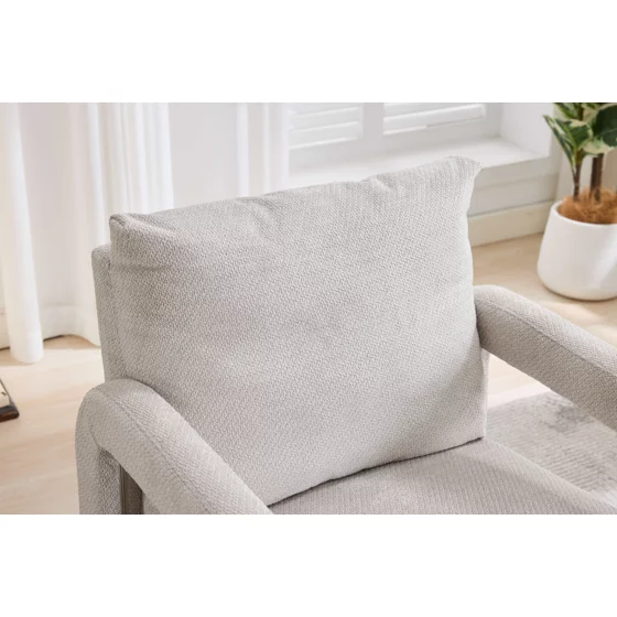 Fotoliu Sanibel, 70x70x91 h cm, Stofa Gri Deschis picture - 11