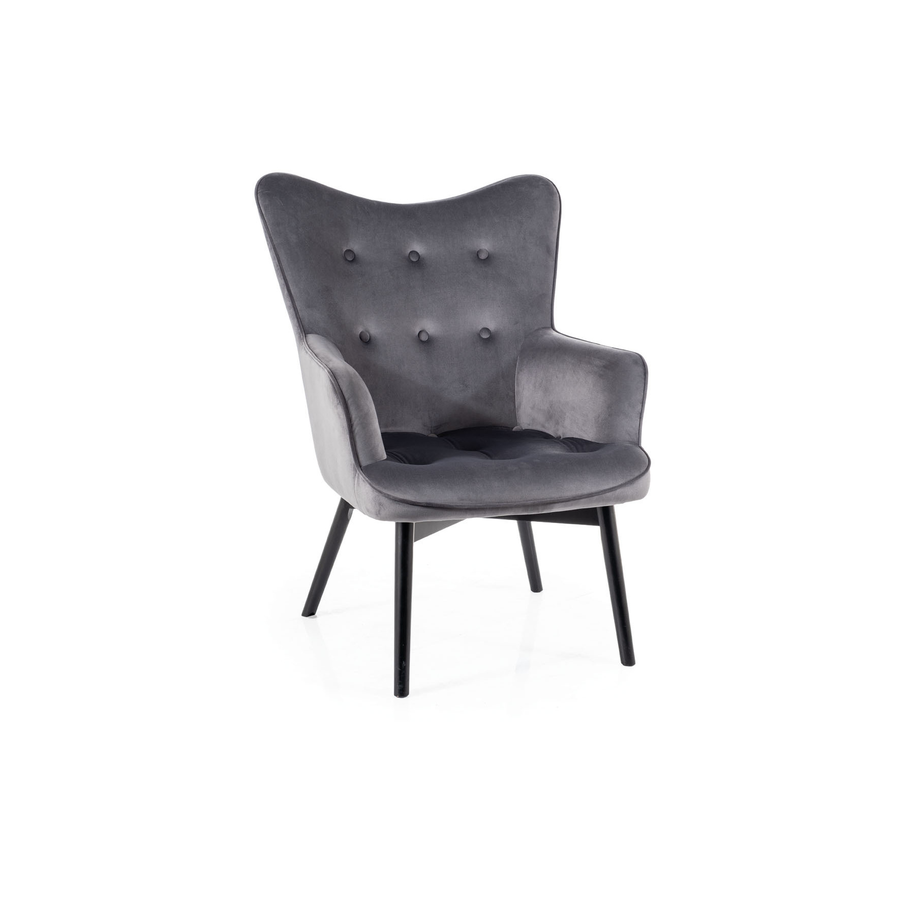 Fotoliu selle 107, 72x75x99 cm, velvet gri