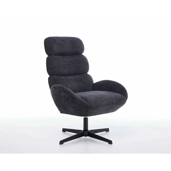 Fotoliu Sole, 75x81x105 h cm, Stofa, Negru picture - 3