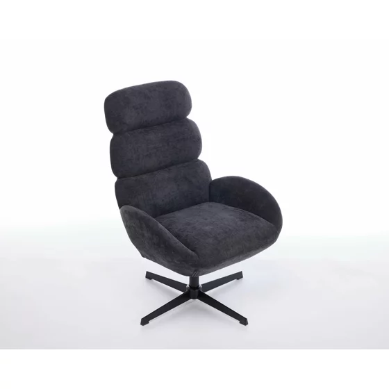 Fotoliu Sole, 75x81x105 h cm, Stofa, Negru picture - 4