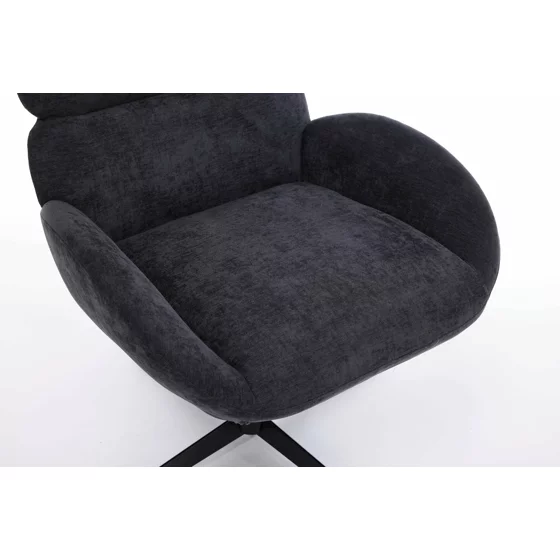 Fotoliu Sole, 75x81x105 h cm, Stofa, Negru picture - 5