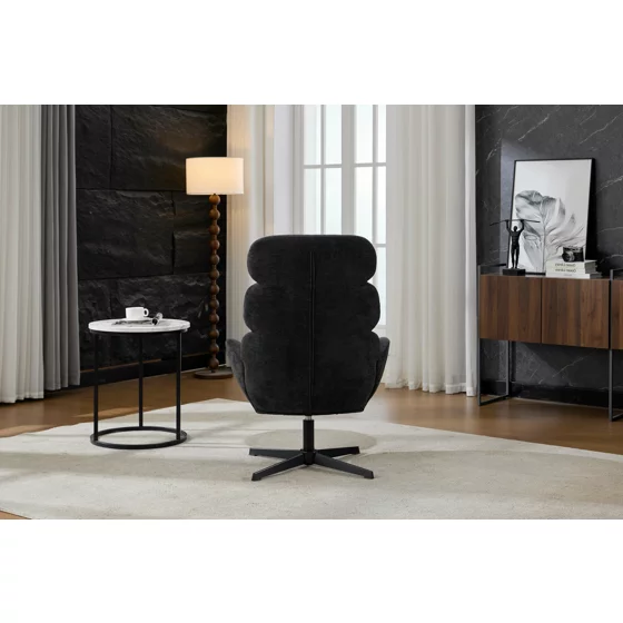 Fotoliu Sole, 75x81x105 h cm, Stofa, Negru picture - 10