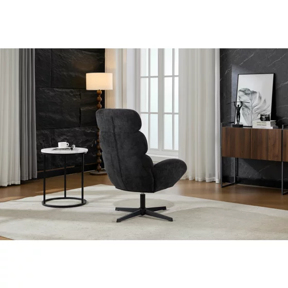 Fotoliu Sole, 75x81x105 h cm, Stofa, Negru picture - 12