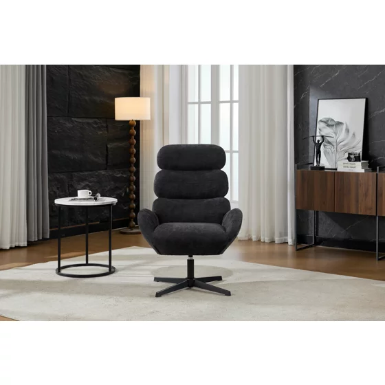 Fotoliu Sole, 75x81x105 h cm, Stofa, Negru picture - 13