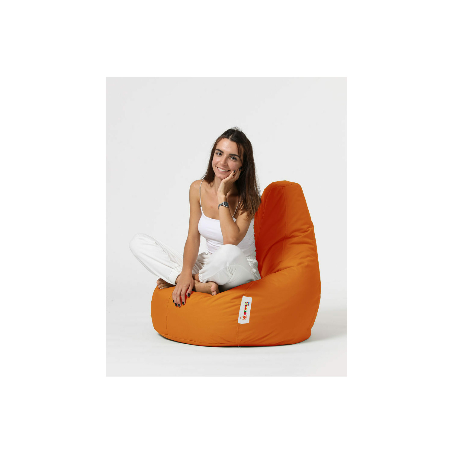 Fotoliu tip puf - drop l - orange 80x80x33 cm