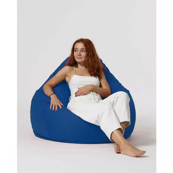 Fotoliu tip Puf Premium XXL, 115x130 cm - Albastru picture - 7