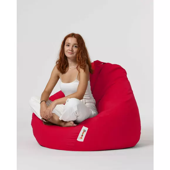 Fotoliu tip Puf Premium XXL, 115x130 - Rosu picture - 8