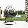 Leagan/Balansoar pentru gradina/terasa, Hanedan, 150x124x189 cm - Antracit picture - 4