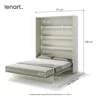 Lenart BED CONCEPT 160x200 cm - Pat rabatabil de perete vertical cu mecanism pneumatic si somiera inclusa, Casmir picture - 3