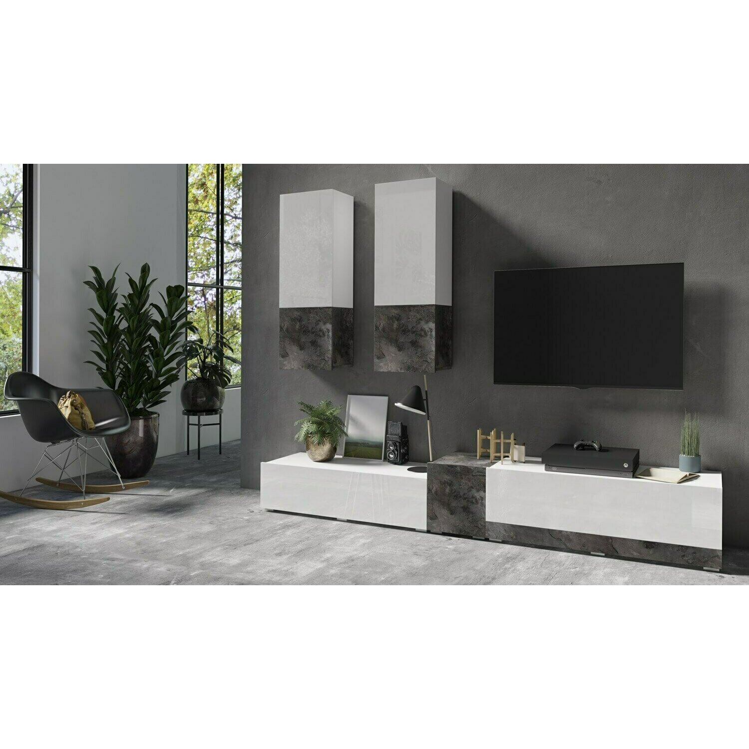 Living power alb/gri piatra