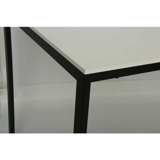 Masa Andes, 120x75x75 h cm, Metal/Pal Melaminat, Negru/Alb picture - 4