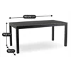 Masa De Gradina Extensibila Arges, 160-210x90x74 cm, Metal/Compozit, Negru/Gri picture - 7