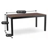 Masa De Gradina Extensibila Arges, 160-210x90x74 cm, Metal/Compozit, Negru/Nuc picture - 8