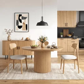 Masa Extensibila Adana, 120-160x120x76.5 h cm, Stejar