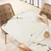 Masa Extensibila Agadir, 160-200x90x76 cm, Blat Ceramic, Stejar/Alb Marmura picture - 3