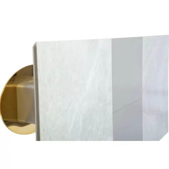 Masa Extensibila Athos, 160-220x90x76 h cm, Blat Ceramic + MDF, Beige/Gri Glossy picture - 7