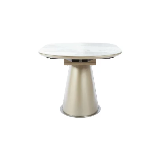 Masa Extensibila Bern 160-200x90x76 h cm, Blat Ceramic + MDF, Alb Marmura/Beige picture - 5