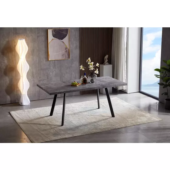 Masa Extensibila Calvin 140-180x85x76 cm, Gri Beton picture - 1