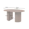 Masa Extensibila Cavo, 120-170-220x110x77.4 h cm, Picior Riflat, Nuc Lincoln picture - 3