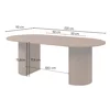 Masa Extensibila Cavo, 120-170-220x110x77.4 h cm, Picior Riflat, Nuc Lincoln picture - 4