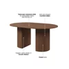 Masa Extensibila Cavo, 120-170-220x110x77.4 h cm, Picior Riflat, Nuc Lincoln picture - 9