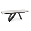 Masa Extensibila Digos, 160-220x90x76 cm, Blat Ceramic, Negru/Alb picture - 4