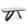 Masa Extensibila Digos, 160-220x90x76 cm, Blat Ceramic, Negru/Alb picture - 2