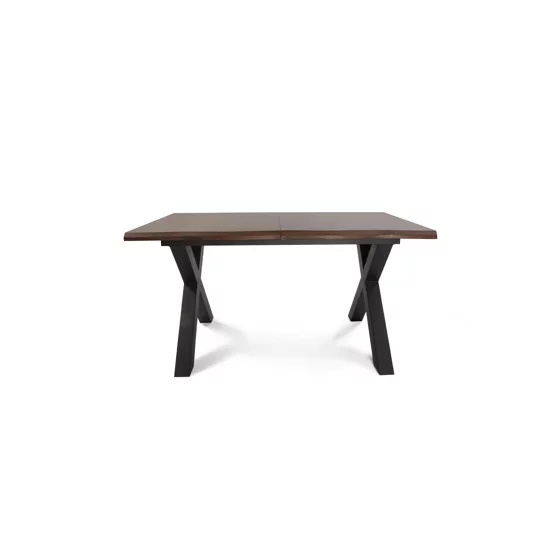 Masa Extensibila Ebon, 145-185x90x76 h cm, Metal/MDF, Negru/Stejar Inchis picture - 2