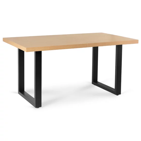 Masa Extensibila Effon, 160-210-260x90x77 h cm, Metal/MDF, Negru/Stejar picture - 6