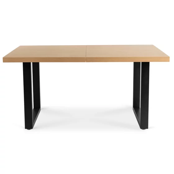 Masa Extensibila Effon, 160-210-260x90x77 h cm, Metal/MDF, Negru/Stejar picture - 3