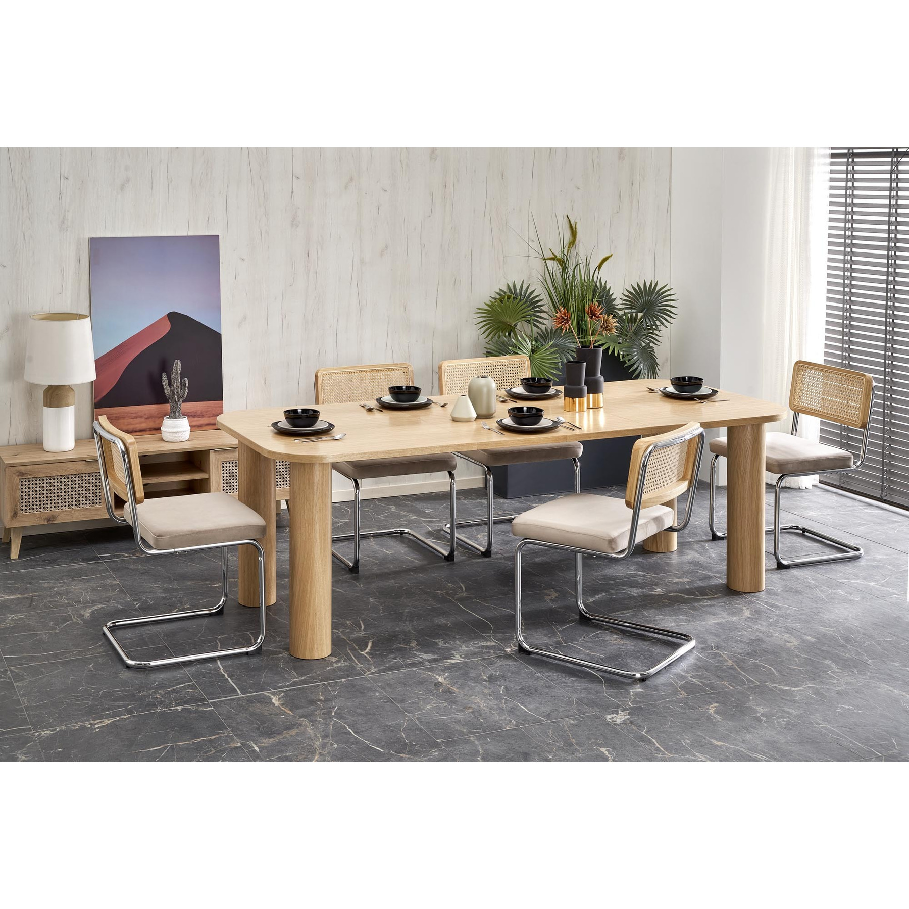 Masa extensibila hagen 105, 160-240x100x77 cm, stejar