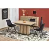 Masa Extensibila HAGEN 130, 130-180x80x76 cm, Stejar Artisan/Negru picture - 2