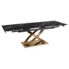 Masa Extensibila Inegol 160-240x90x77.5 h cm,  Blat Ceramic - Auriu/Negru Marmura picture - 4
