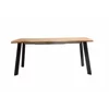 Masa Extensibila Kaari, 150-210x90x75 h cm, Picior Metalic, Blat MDF 4 cm Grosime, Negru/Stejar Inchis picture - 1
