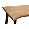 Masa Extensibila Kaari, 150-210x90x75 h cm, Picior Metalic, Blat MDF 4 cm Grosime, Negru/Stejar Inchis picture - 5