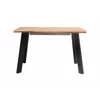 Masa Extensibila Kaari, 150-210x90x75 h cm, Picior Metalic, Blat MDF 4 cm Grosime, Negru/Stejar Inchis picture - 6