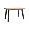 Masa Extensibila Kaari, 150-210x90x75 h cm, Picior Metalic, Blat MDF 4 cm Grosime, Negru/Stejar Inchis picture - 7
