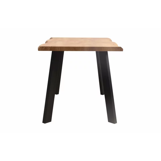 Masa Extensibila Kaari, 150-210x90x75 h cm, Picior Metalic, Blat MDF 4 cm Grosime, Negru/Stejar Inchis picture - 8