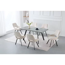 Masa Extensibila Koko, 120-160x80x75 cm, Gri