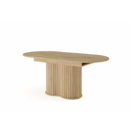 Masa Extensibila Lovi, Deschidere Sincornizata, 180-220x90x76 h cm, Front Riflaj, Natur